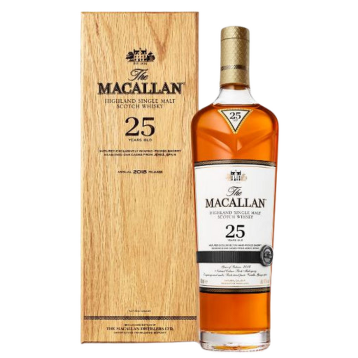 2021 Macallan Sherry Oak 25 Year Old Single Malt Scotch Whisky 750ml