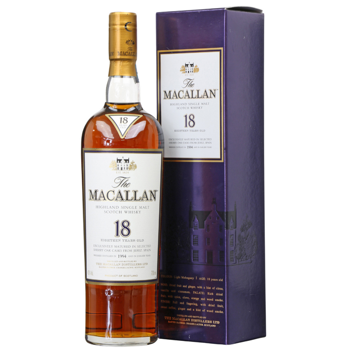 1997 Macallan 18 Year Old Sherry Oak Single Malt Scotch Whisky 750ml