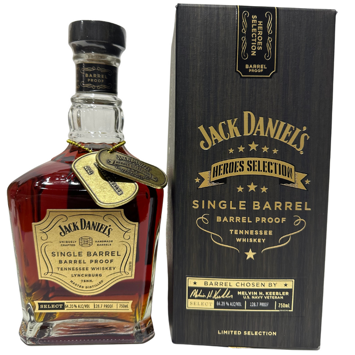 Jack Daniel's Single Barrel Barrel Proof Heroes Selection Melvin H Keebler Whiskey 750ml