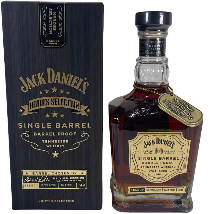 Jack Daniel's Single Barrel Barrel Proof Heroes Selection Melvin H Keebler Whiskey 750ml