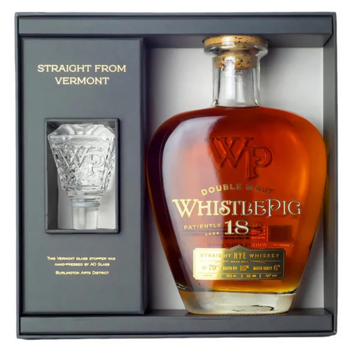 WhistlePig 18 Year Old Double Malt Straight Rye Whiskey 750ml