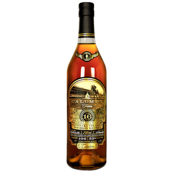 Calumet Farm Single Rack Black 16 Year Old Kentucky Straight Bourbon Whiskey 750ml