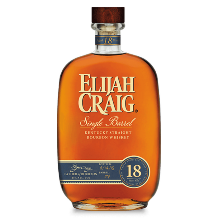 Elijah Craig 18 Year Old Single Barrel Straight Bourbon Whiskey