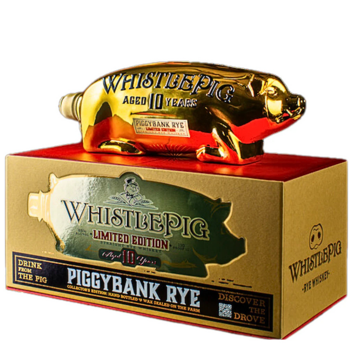 WhistlePig Piggybank Gold Limited Edition 10 Year Old Straight Rye Whiskey 750ml