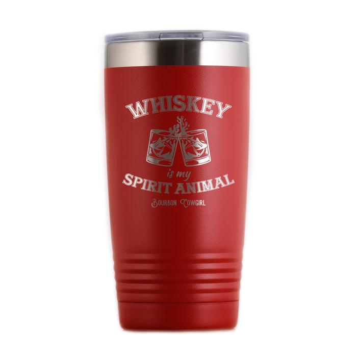 Whiskey is My Spirit Animal Travel Tumbler