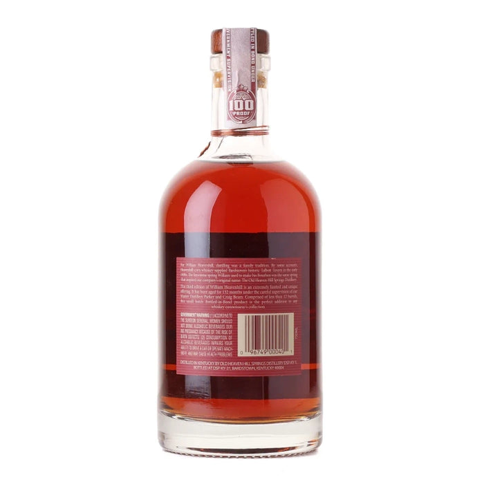William Heavenhill Small Batch Bottled in Bond 11 Year Bourbon 750ml Back