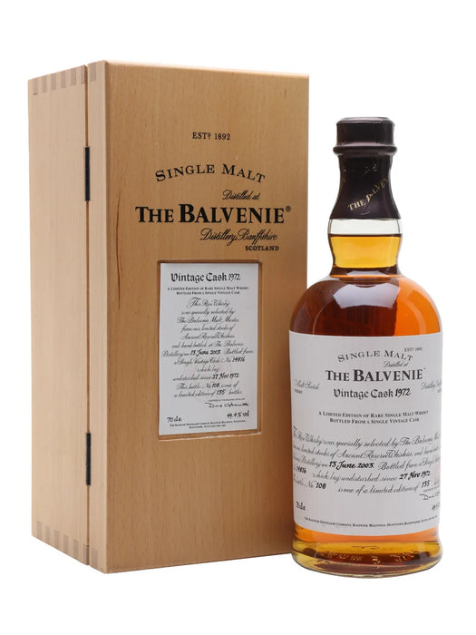 1972 Balvenie Vintage Cask Single Malt Scotch Whisky 700ml