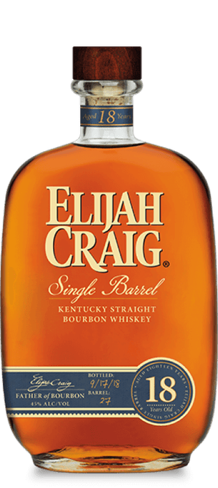Elijah Craig Single Barrel #4884 Kentucky Straight Bourbon 18 Year Old Bottled 2019