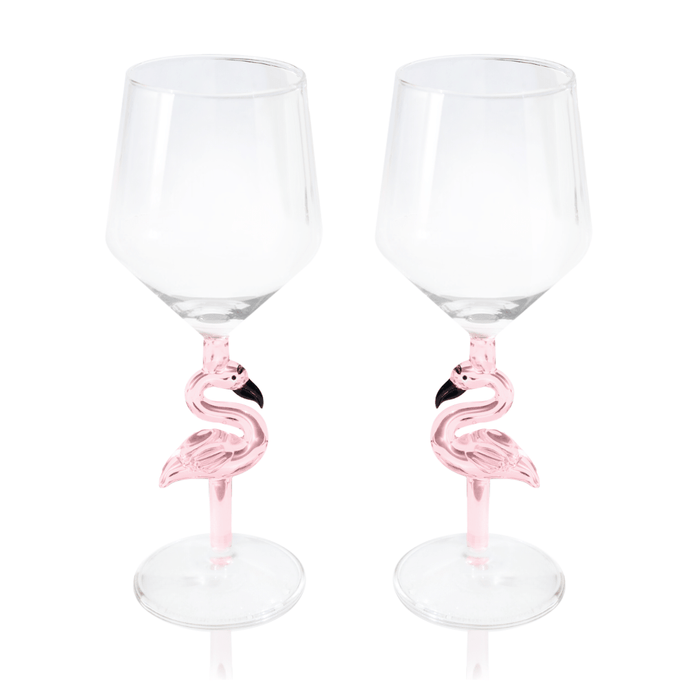 Figural Flamingo All Purpose Wine Glass