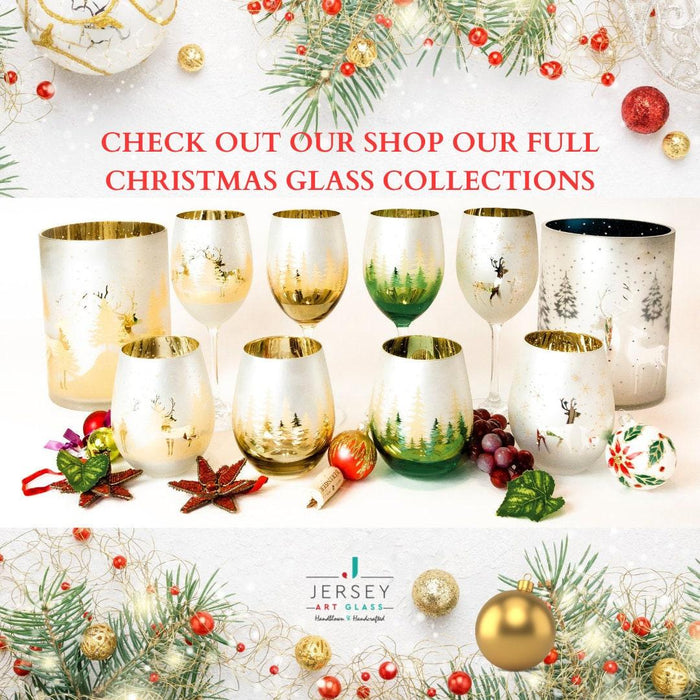 Gold Pine Tree Stemless Glasses