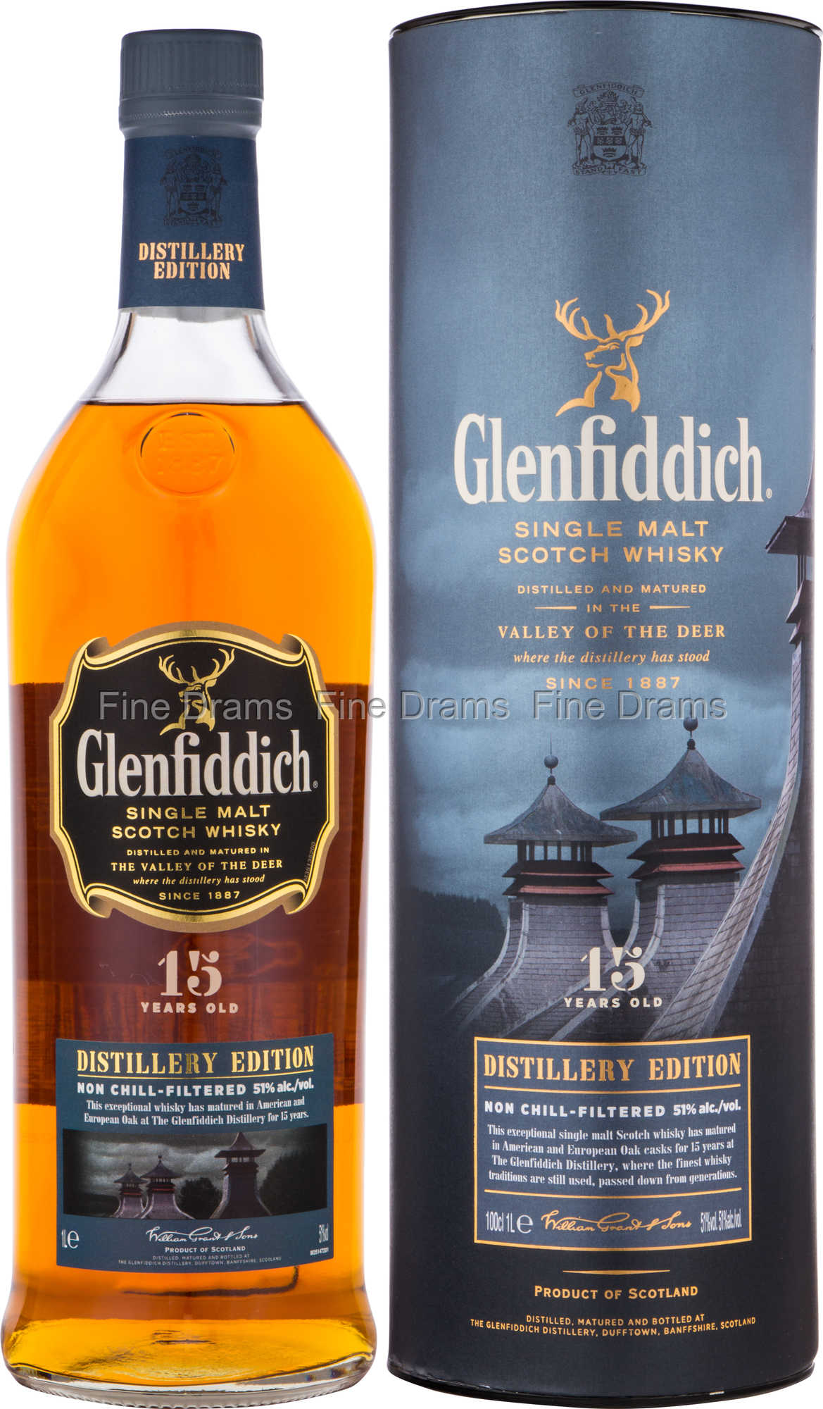 Glenfiddich 15 YO Distillers Edition Scotch Whisky 1L (51% Vol.) -  Glenfiddich - Whisky