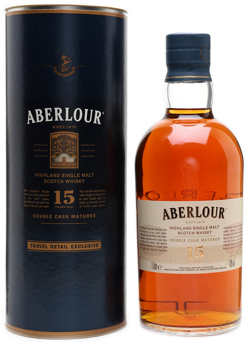 Aberlour Double Cask Matured 15 Year Old Single Malt Scotch Whisky 1 Liter