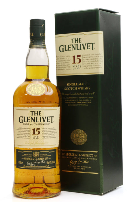 The Glenlivet 15 Year Old Single Malt Scotch Whisky 1 Liter