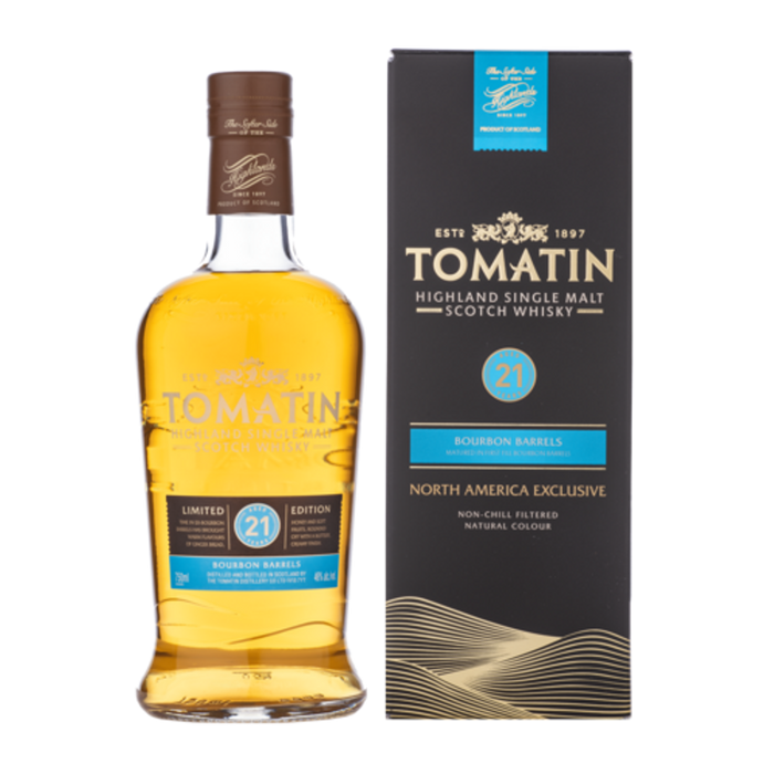 Tomatin Bourbon Barrels 21 Year Old Single Malt Scotch Whisky 750ml
