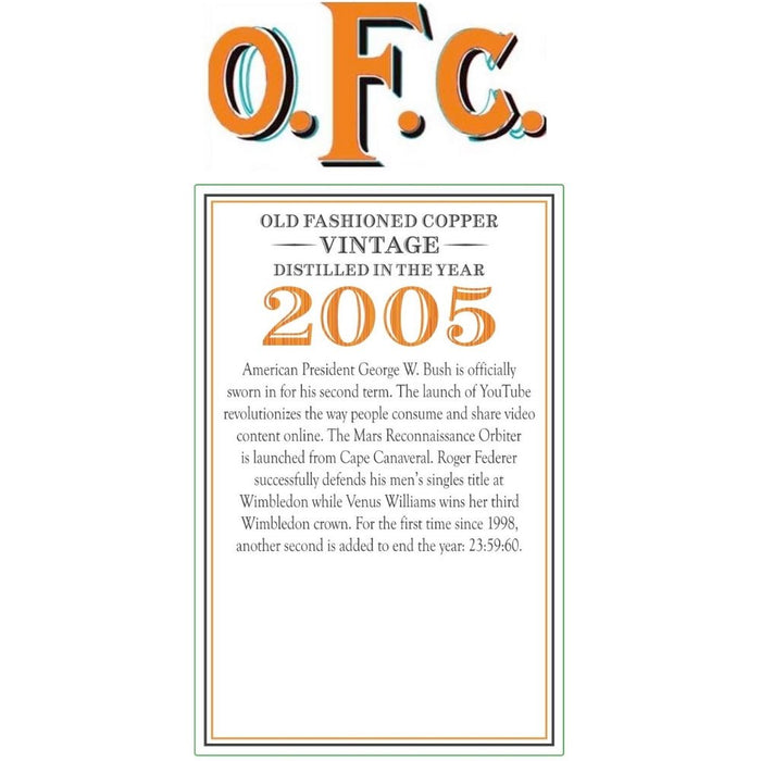 2005 Buffalo Trace O.F.C. Old Fashioned Copper Bourbon Whiskey