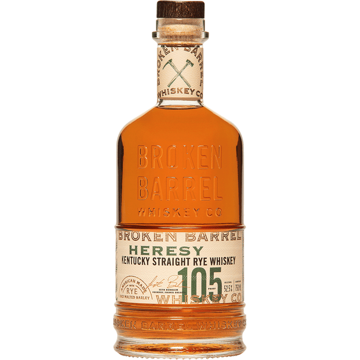 Broken Barrel 'Heresy' Rye Whiskey