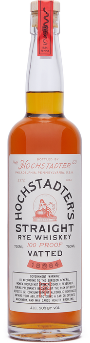 Hochstadter's Vatted 100 Proof Straight Rye Whiskey