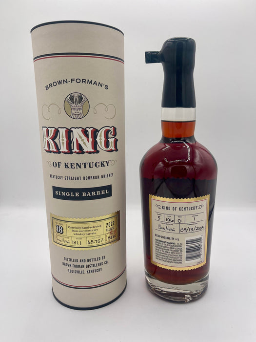 Brown Forman's King of Kentucky Single Barrel 18 Year Kentucky Straight Bourbon Whiskey 131.1 proof 6/10