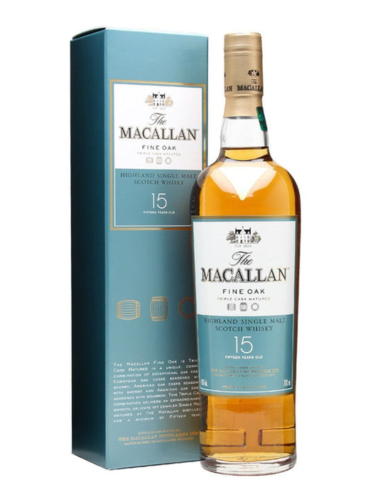 The Macallan Triple Cask Matured Fine Oak 15 Year Old Single Malt Scotch Whisky 750ml