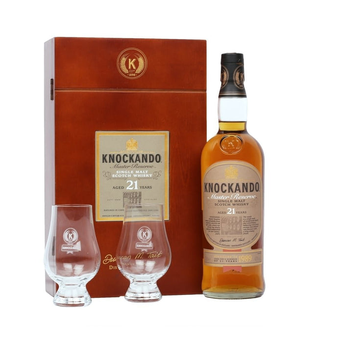 Knockando Master Reserve 21 Year Old Single Malt Scotch Whisky with Glasses 700ml