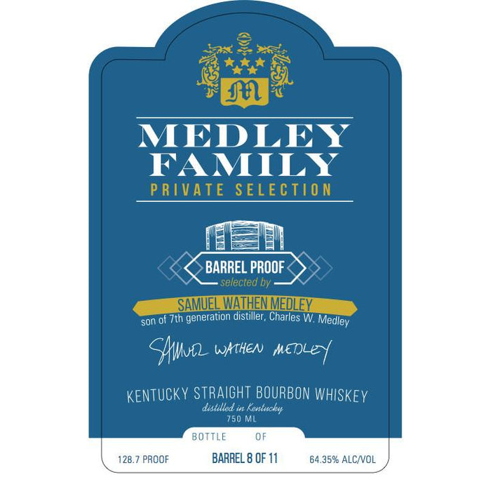 Medley Family Private Selection 'John A. Medley' Barrel Proof Kentucky Straight Bourbon Whiskey