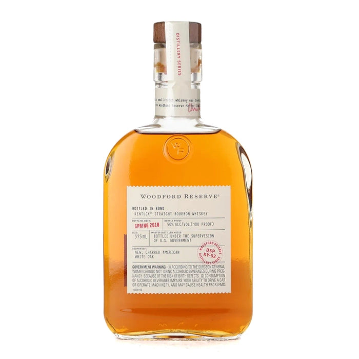 2018 Woodford Reserve Distillery Series Bottled in Bond Straight Bourbon Whiskey 375ml