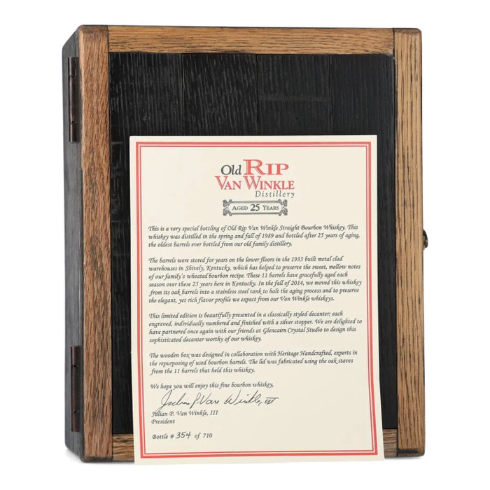 Old Rip Van Winkle 25 Year Old Kentucky Straight Bourbon Whiskey 750ml