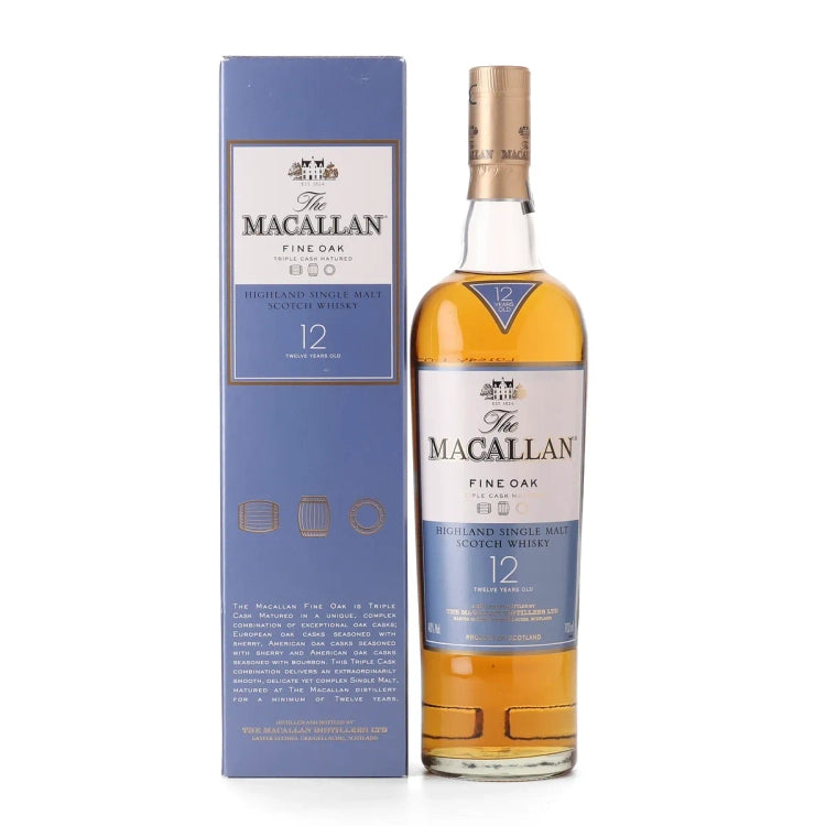 Macallan 12 Year Fine Oak Blue Label 700ml - Cana Wine Company