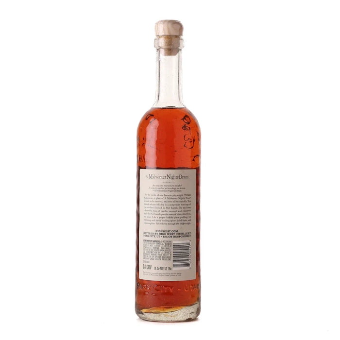 High West A Midwinter Night's Dram Act 13 Straight Rye Whiskey 750ml