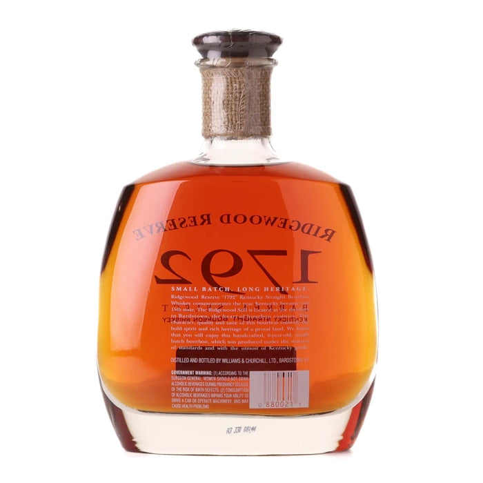 1792 Ridgemont Reserve Barrel Select 8 Year Old Kentucky Straight Bourbon Whiskey 750ml