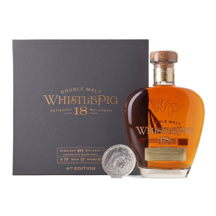 WhistlePig 18 Year Old Double Malt Finish Straight Rye Whiskey 750ml