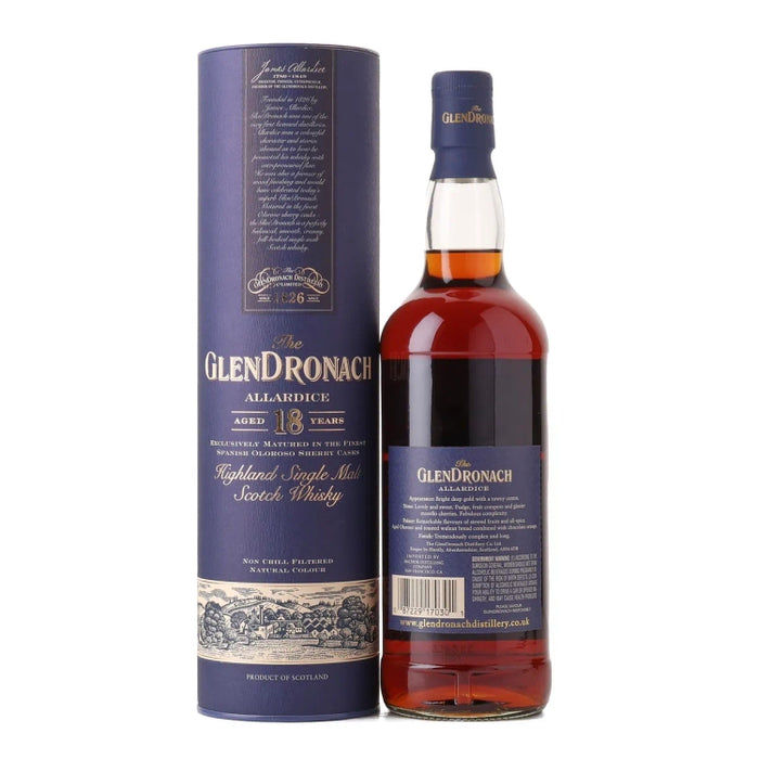 Glendronach Allardice 18 Year Old Single Malt Scotch Whisky 750ml