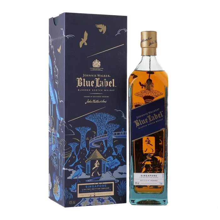 Johnnie Walker Blue Label Singapore Travel Edition Limited Edition Blended Scotch Whisky 1Lt