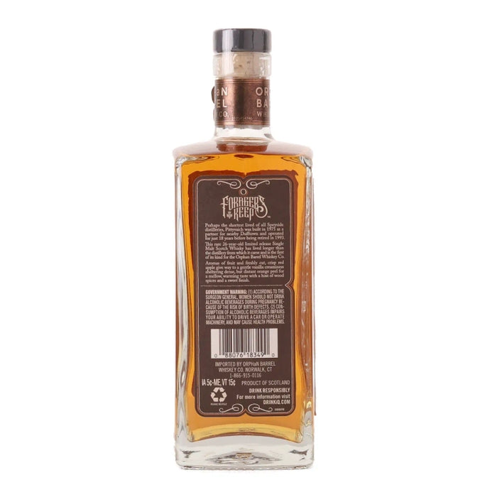 Orphan Barrel Forager's Keep 26 Year Old Single Malt Scotch Whisky 750ml