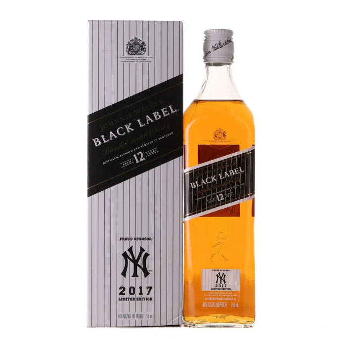 2017 Johnnie Walker 12 Year Old Black Label New York Yankees Edition Blended Scotch Whisky 750ml
