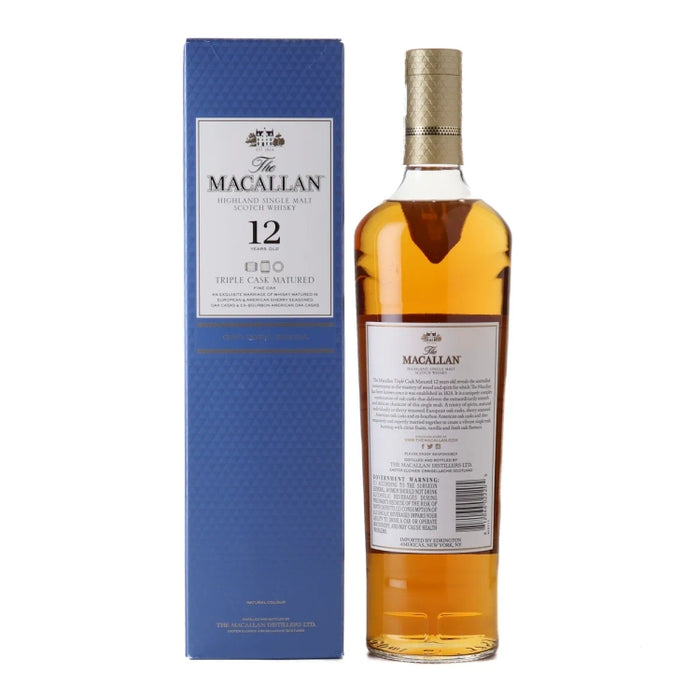 Macallan Triple Cask Matured Fine Oak 12 Year Old Single Malt Scotch Whisky 700ml