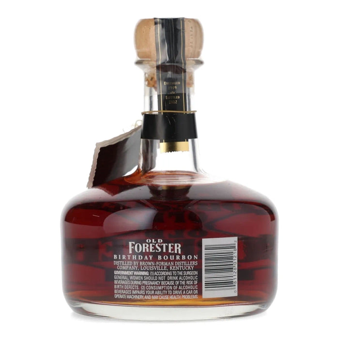 2002 Old Forester Birthday Bourbon 12 Year Old Kentucky Straight Bourbon Whiskey 750ml
