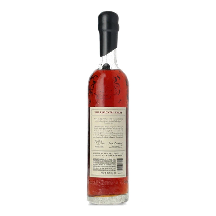 2022 High West The Prisoner's Share Batch 1 Limited Edition Whiskey 750ml