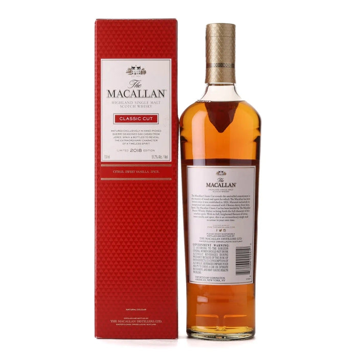 2018 Macallan Limited Edition Classic Cut Single Malt Scotch Whisky 750ml