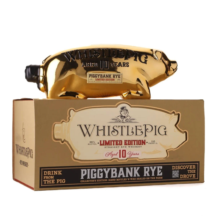 WhistlePig Piggybank Gold Limited Edition 10 Year Old Straight Rye Whiskey 1Lt