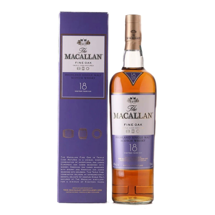 Macallan Triple Cask Matured Fine Oak 18 Year Old Single Malt Scotch Whisky 750ml