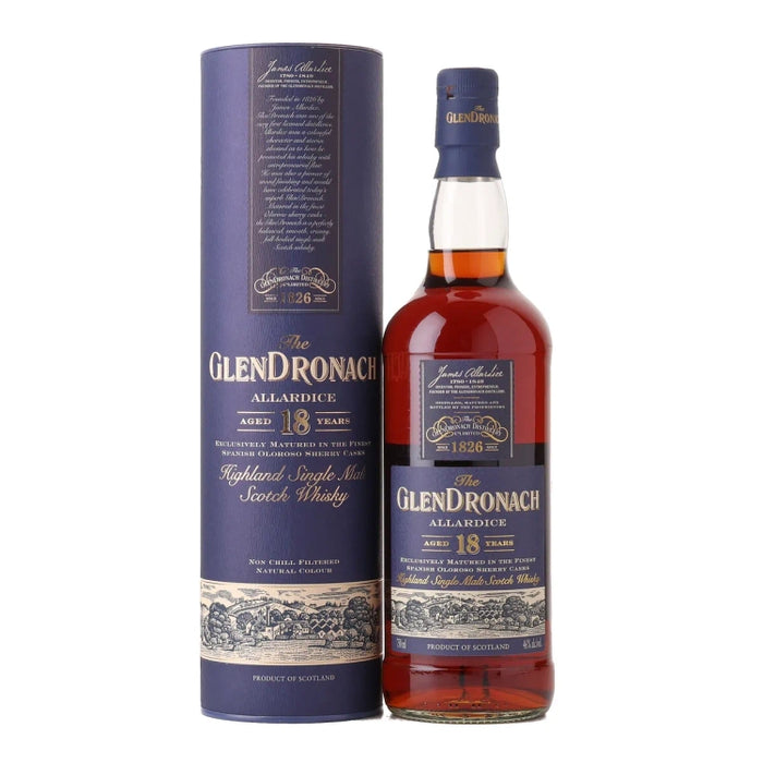 Glendronach Allardice 18 Year Old Single Malt Scotch Whisky 750ml