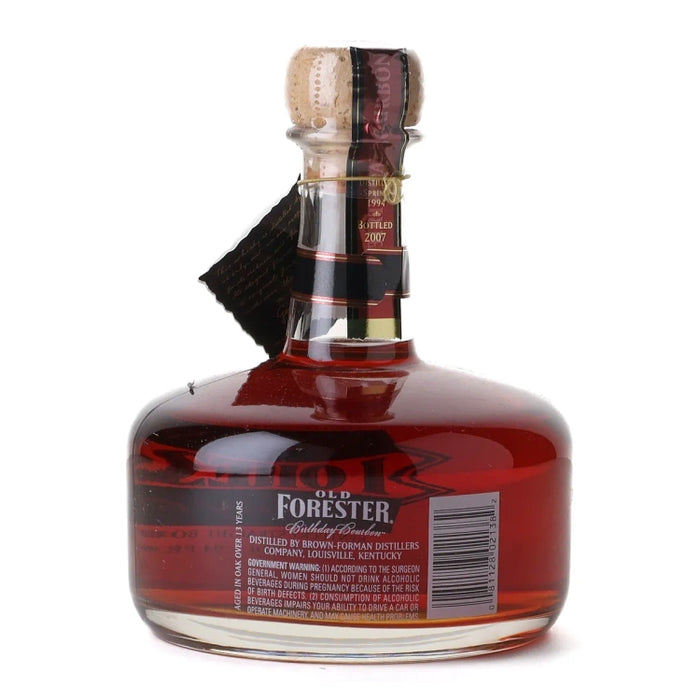 2007 Old Forester Birthday Bourbon 12 Year Old Kentucky Straight Bourbon Whiskey 750ml