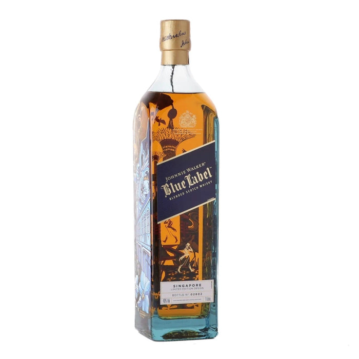 Johnnie Walker Blue Label Singapore Travel Edition Limited Edition Blended Scotch Whisky 1Lt