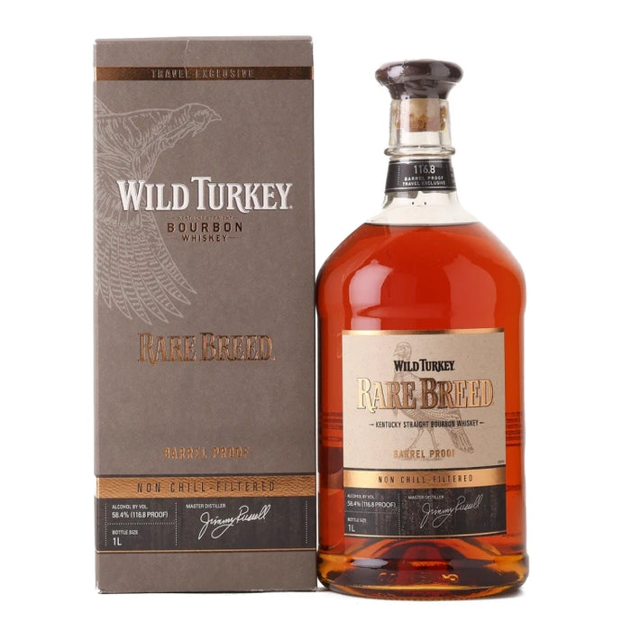 Wild Turkey Kentucky Rare Breed Barrel Proof Travel Exclusive Straight Bourbon Whiskey 1Lt