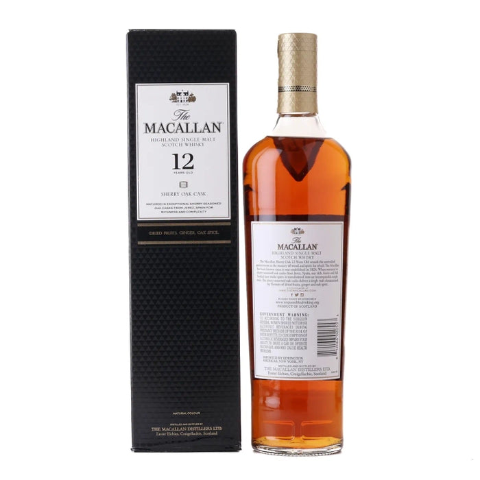 Macallan 12 Year Old Sherry Oak Single Malt Scotch Whisky 750ml