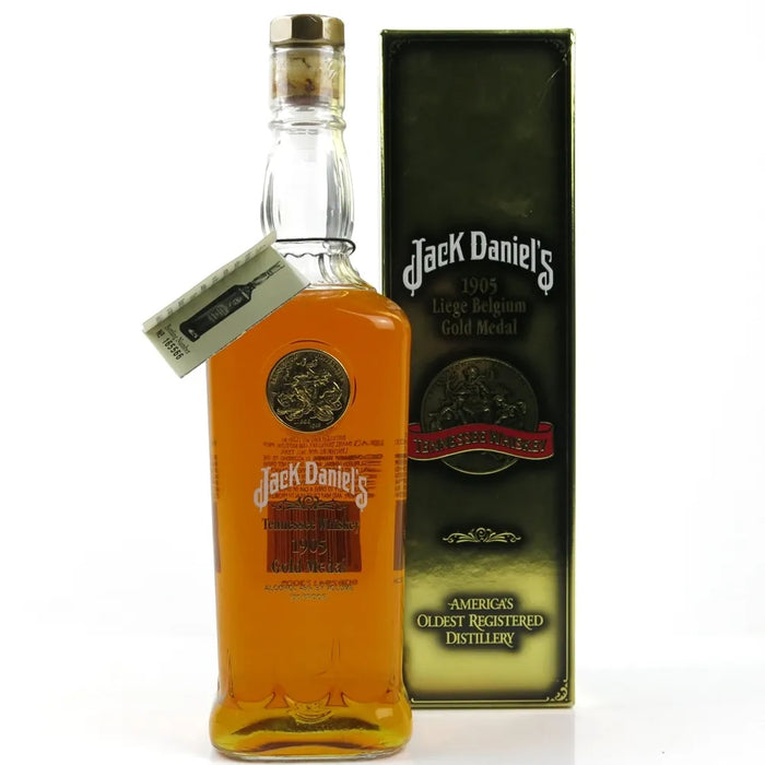 Jack Daniel's Gold Medal Series 1905 Liege Belgium with Box-Neck Tag