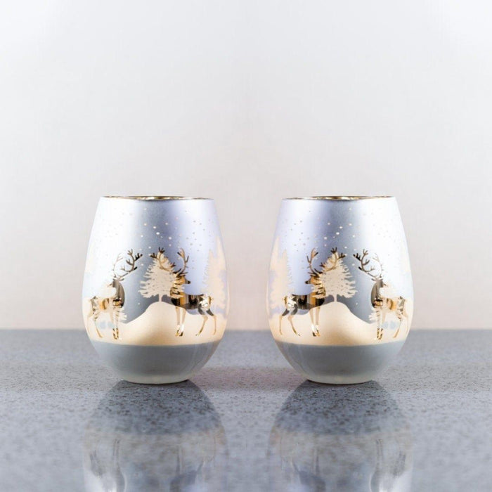 Gold & Silver Deer Stemless Glasses