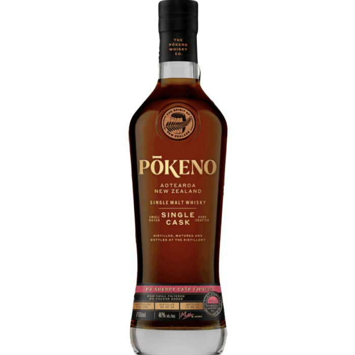 Pokeno Single Cask PX Sherry Cask Finish Single Malt Whisky 700ml