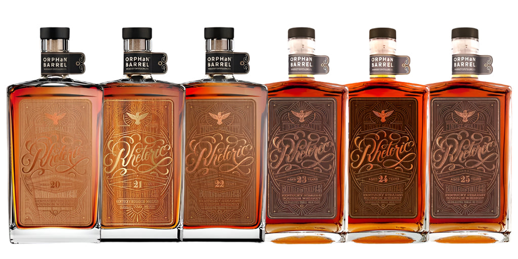 Orphan Barrel Rhetoric 20, 21, 22, 23, 24 & 25 Year Old Kentucky Straight Bourbon Whiskey Bundle 750ml